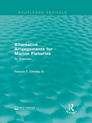 cover image of Alternative Arrangements for Marine Fisheries